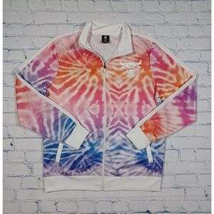 NBA Chicago Bulls Track Jacket‎ Tie Dye Mens M Full Zip